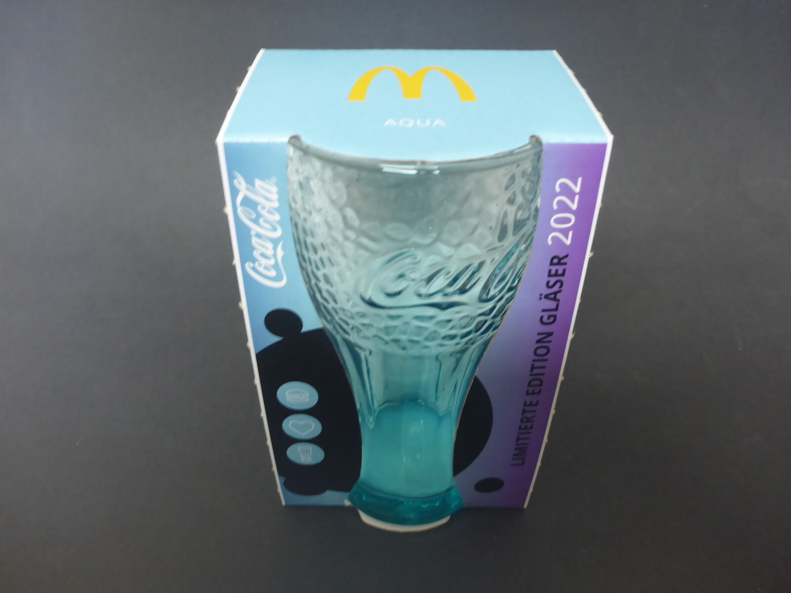 Coca Cola Aqua Mc Donalds Glas Limitiert Edition Gl Ser Glas