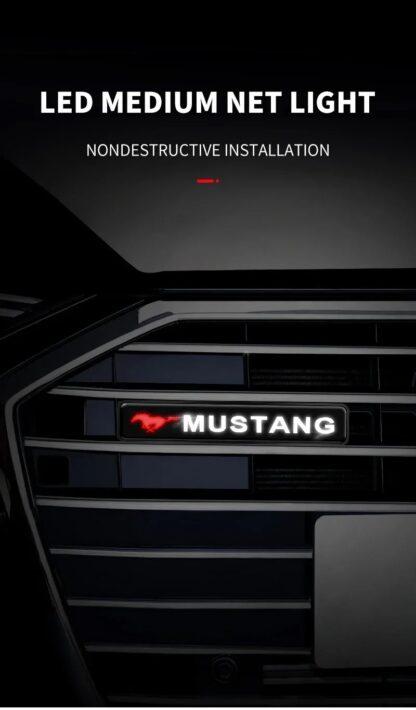 1x MUSTANG beleuchtet für Kühlergrill Logo Schild Emblem Plakette – Bild 2