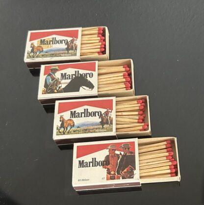 MARLBORO 4x original Streichhölzer Zündhölzer Welthölzer Streichholzschachtel – Bild 3