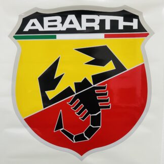 54cm Abarth MESSE Schild Emblem Logo Schriftzug Aufkleber RARITÄT
