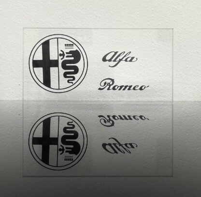 Alfa Romeo Rarität ACRYLSCHILD Aufsteller Logo Schild Emblem Schriftzug Plakette