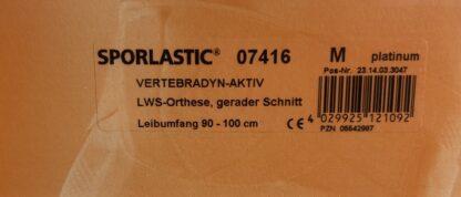 NEU OVP Sporlastic Rückenbandage Vertebradyn Aktiv Gr. M LWS Orthese zur Stabilisierung – Bild 5