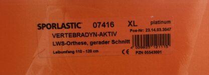 NEU OVP Sporlastic Rückenbandage Vertebradyn Aktiv Gr. XL LWS Orthese zur Stabilisierung – Bild 5