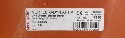 NEU OVP Sporlastic Rückenbandage Vertebradyn Aktiv Gr. XXL LWS Orthese zur Stabilisierung – Bild 5