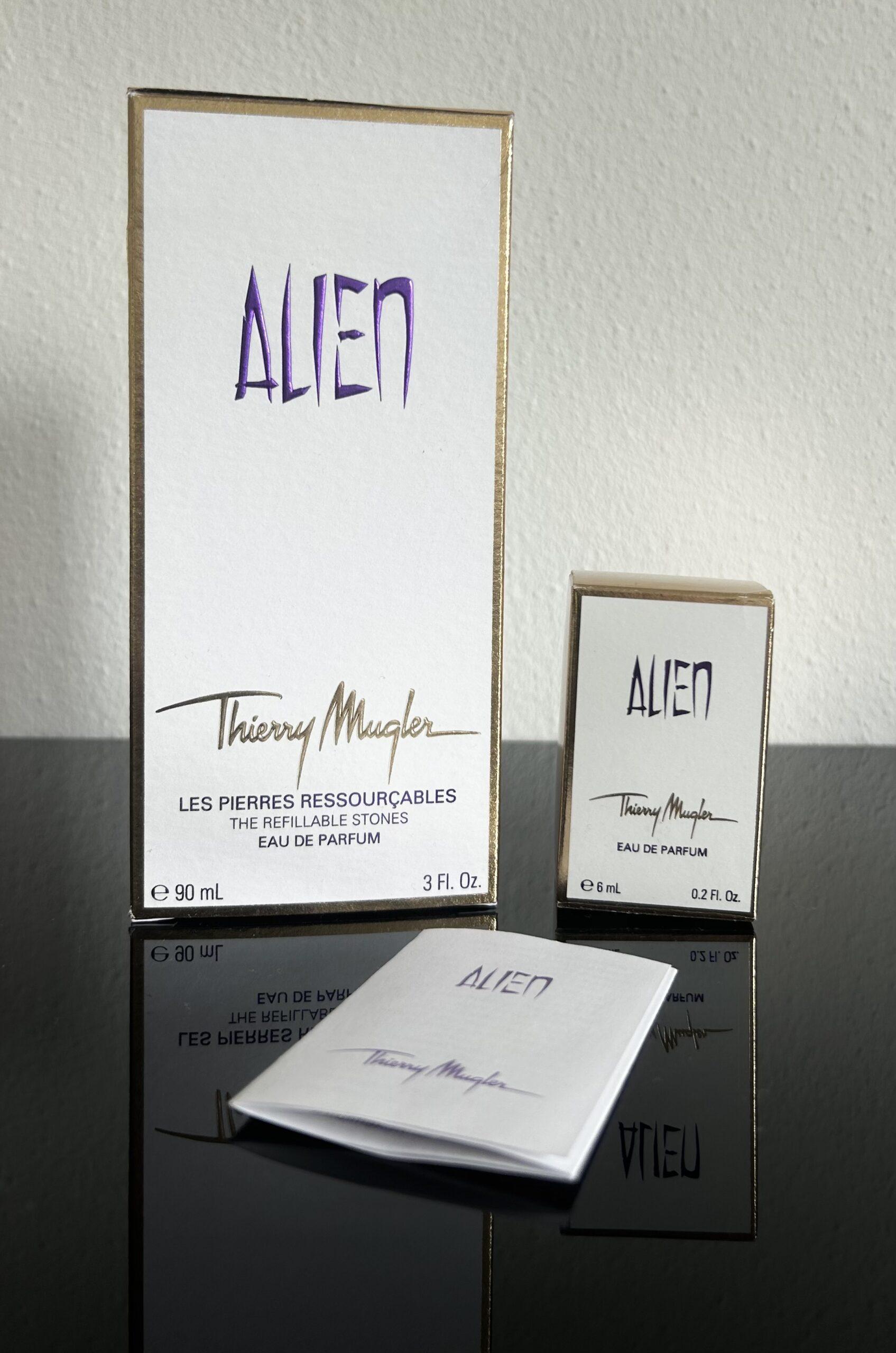 nur Verpackung ALIEN 16cm 90ml Thierry Mugler Geschenk Box ohne INHALT Schachtel Karton