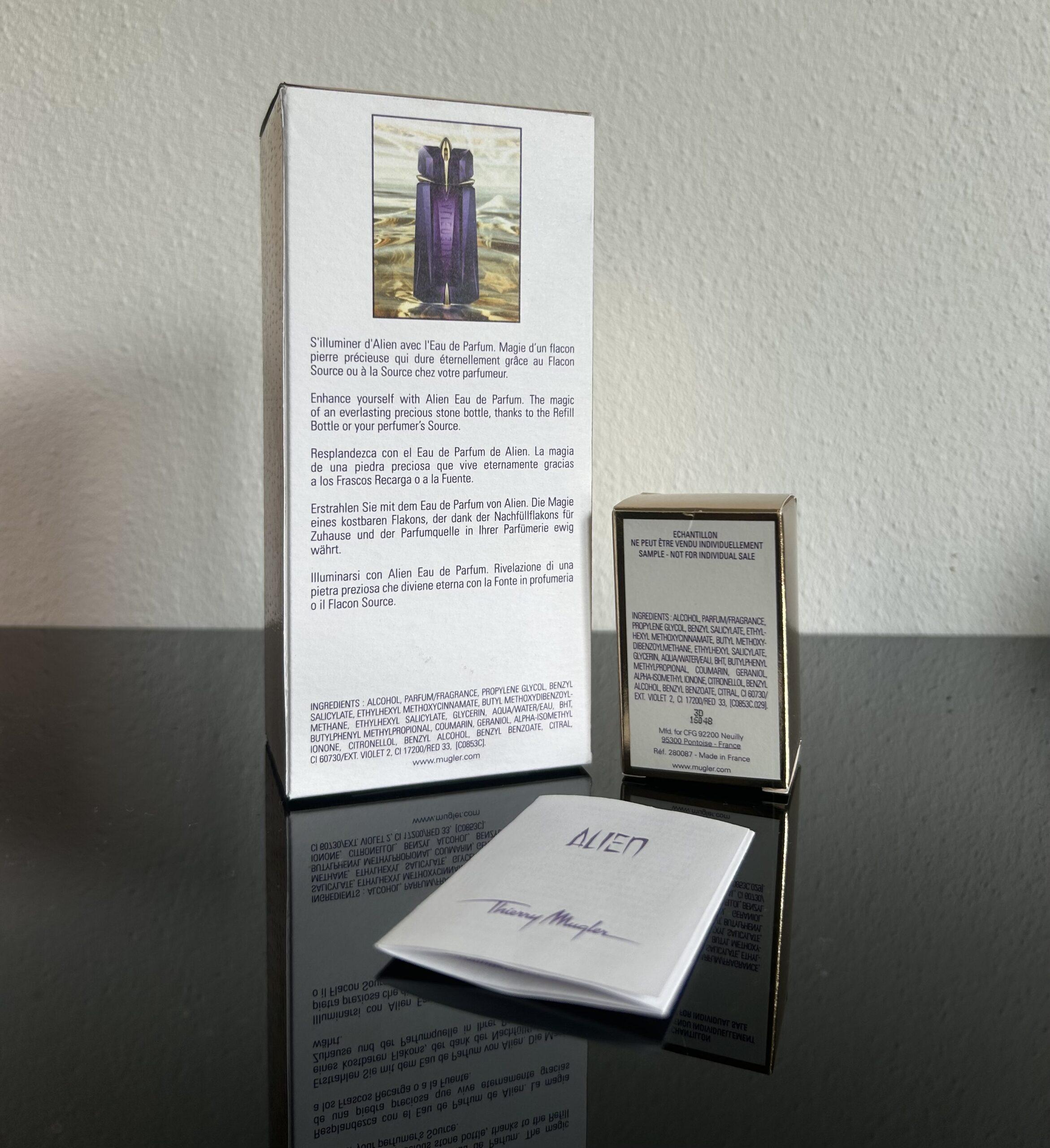 nur Verpackung ALIEN 16cm 90ml Thierry Mugler Geschenk Box ohne INHALT Schachtel Karton – Bild 2