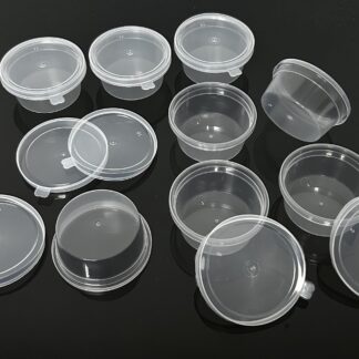 10x Kunststoff Dosen Schachteln Plastikdosen Acryldosen 6,5cm x 3cm rund Dose Box