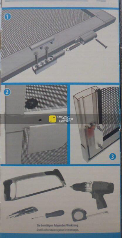 Insektenschutz für Tür Rhino Screen weiss 100x210cm Fliegengitter – Bild 2