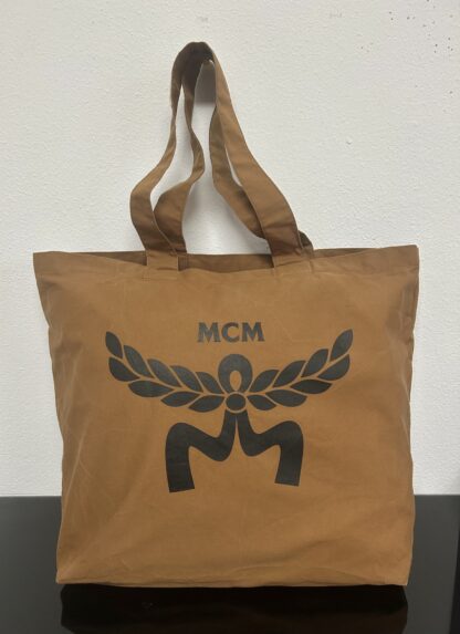 MCM 35x45cm Damen Tasche braun Schultertasche Handtasche Shopper Stofftasche