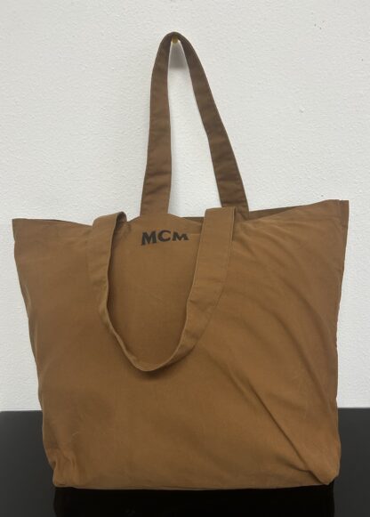 MCM 35x45cm Damen Tasche braun Schultertasche Handtasche Shopper Stofftasche – Bild 3