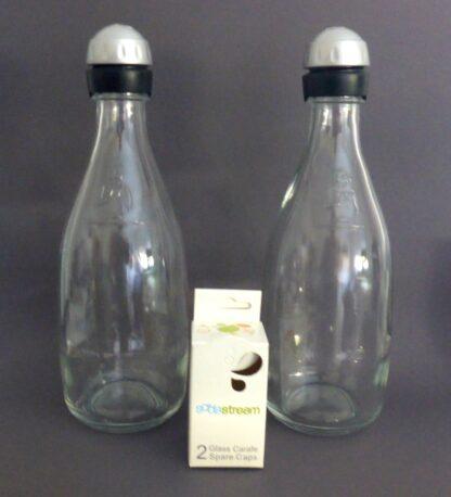 SodaStream 2x Glaskaraffe für Penguin + Crystal ORIGINAL Glasflasche