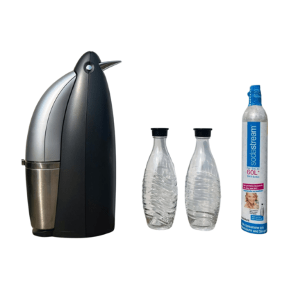 SodaStream Penguin mit Zubehör CO2 Zylinder 2x Glasflaschen NEU – Bild 3