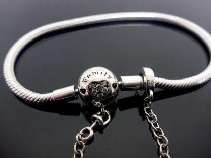 NEU 19cm forever Familie silber Kugelverschluss S925 Armband für Charms – Bild 3
