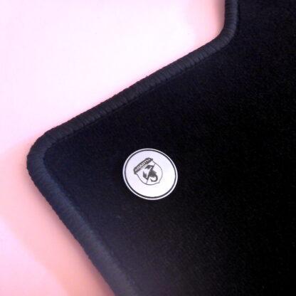 ABARTH Teppich Emblem 4cm Alu gebürstet matt massiv Logo Schild