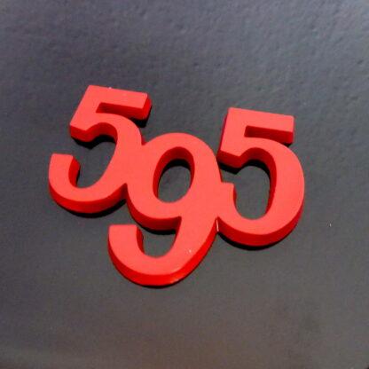 Abarth 595 Ferrari Tributo ROT Matt Emblem METALL Logo Schriftzug Aufkleber