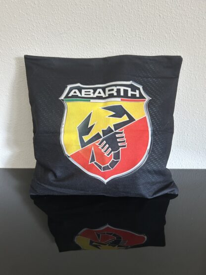 ABARTH Kissenbezug 30cm x 30cm mit Logo Emblem schwarz Auto Kissen – Bild 2