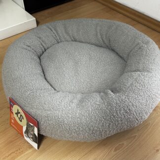 50cm MILLY GRAU Donut Katzenbett Katzennest Hundekissen Hundekorb Liegeplatz