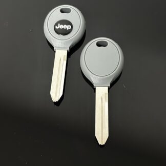 1x NEU Jeep Chrysler Dodge Schlüsselgehäuse GRAU mit Logo Emblem Ersatzschlüssel Autoschlüssel