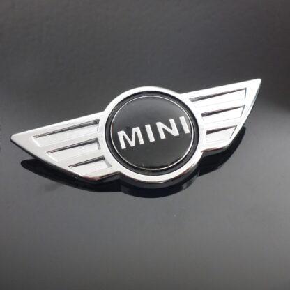 MINI Teppich Emblem 7cm Chrom Metall Logo Schild Emblem