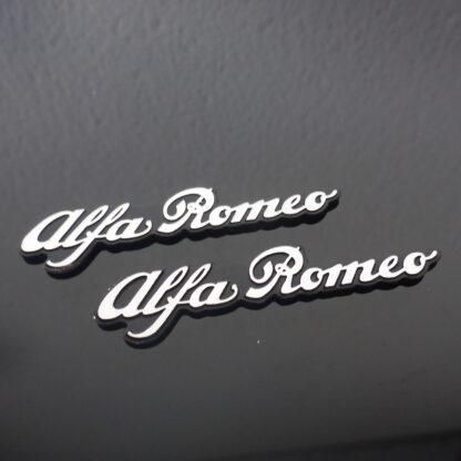1x Alfa Romeo 3D Aluschild 55x11mm Lenkrad Spiegel Aufkleber SPEAKER Logo Emblem – Bild 4