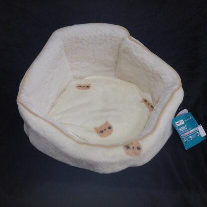 45cm BEIGE Höhle Katzenbett Katzennest Hundekissen Hundekorb Liegeplatz – Bild 6