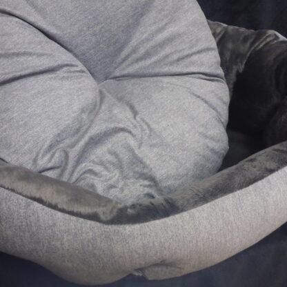 75cm GRAU Plüsch Donut Katzenbett Katzennest Hundekissen Hundekorb Liegeplatz – Bild 5