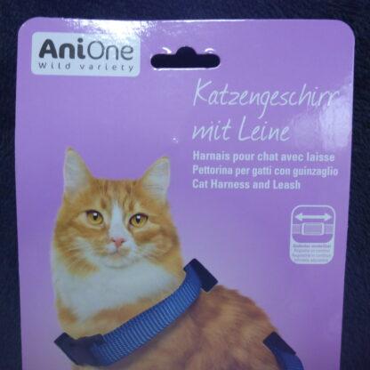 NEU 1x AniOne Katzenleine SET BLAU S-M mit 5x Spielzeug für Katzen – Bild 4