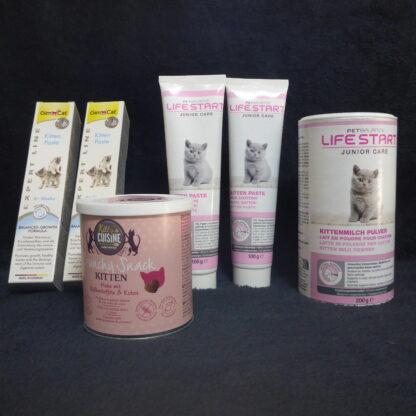 2x100g LIFESTART Kitten Paste 1x200g Kittenmilchpulver 2x50g Paste 1x100g Kitten Snack