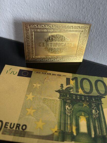 SET mit allen 7 Euro Scheine Banknoten vergoldet Gold detaillierte Prägung – Bild 5