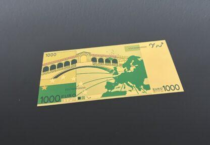 1x 1000€ Euro Scheine Banknoten vergoldet Gold detaillierte Prägung – Bild 3