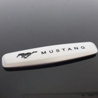 1x neu MUSTANG Schild METALL Emblem Logo 60mm silber Aufkleber