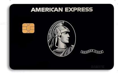 2 American Express BLACK Aufkleber für Kreditkarten EC Karten Amex vo+hi – Bild 3