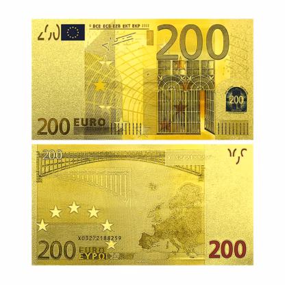 SET mit allen 7 Euro Scheine Banknoten vergoldet Gold detaillierte Prägung – Bild 8