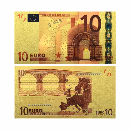 SET mit allen 7 Euro Scheine Banknoten vergoldet Gold detaillierte Prägung – Bild 7