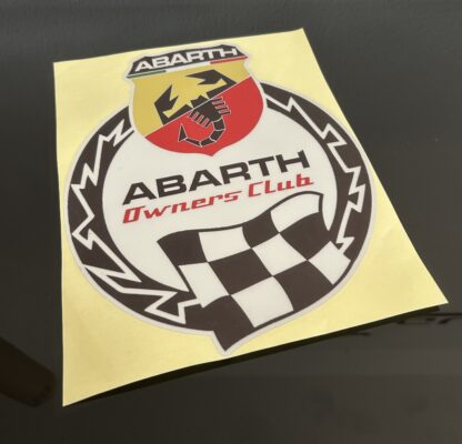 250mm Abarth 500 Club 595 Tributo 25cm Emblem Logo Schriftzug Aufkleber – Bild 6