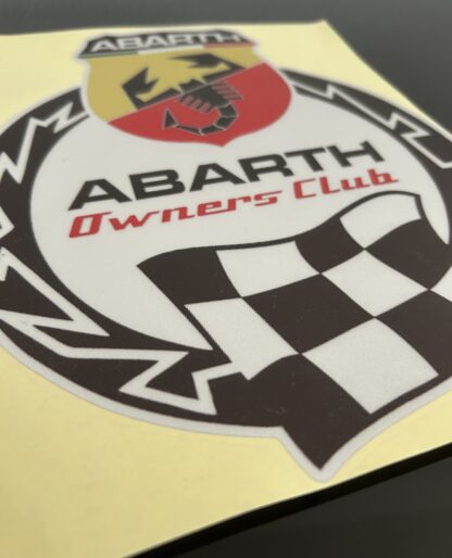 250mm Abarth 500 Club 595 Tributo 25cm Emblem Logo Schriftzug Aufkleber – Bild 4