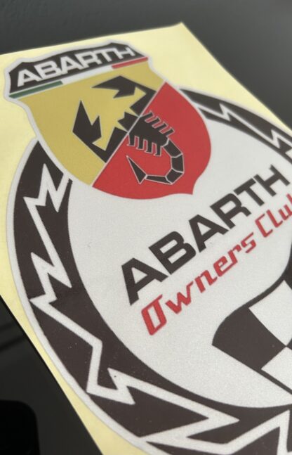 250mm Abarth 500 Club 595 Tributo 25cm Emblem Logo Schriftzug Aufkleber – Bild 3