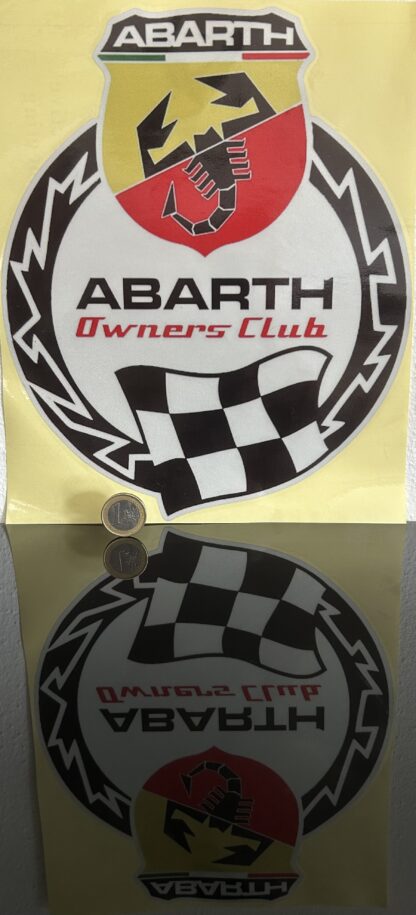 250mm Abarth 500 Club 595 Tributo 25cm Emblem Logo Schriftzug Aufkleber – Bild 2