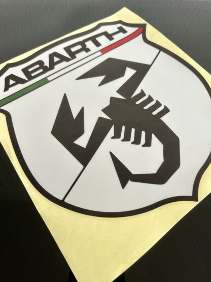 250mm Abarth 500 595 695 Schild 25cm Emblem Logo Schriftzug Aufkleber – Bild 2