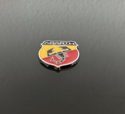 2x NEU Abarth Fiat 500 Metall 3cm Emblem Logo Schriftzug Patch Schild – Bild 3