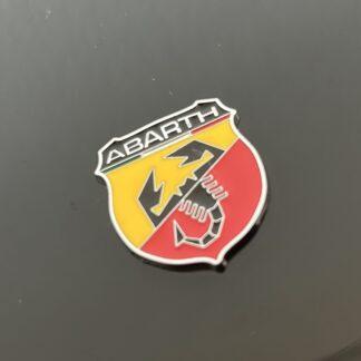 2x NEU Abarth Fiat 500 Metall 3cm Emblem Logo Schriftzug Patch Schild