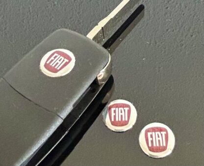 1x Fiat 500 14mm Punto Aufkleber ALU Schlüssellogo Emblem Schriftzug – Bild 3