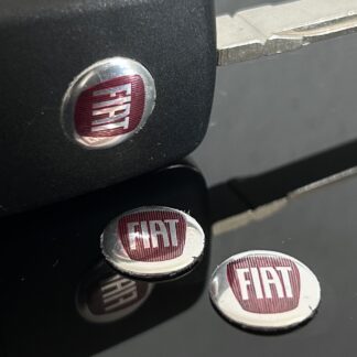 1x Fiat 500 14mm Punto Aufkleber ALU Schlüssellogo Emblem Schriftzug