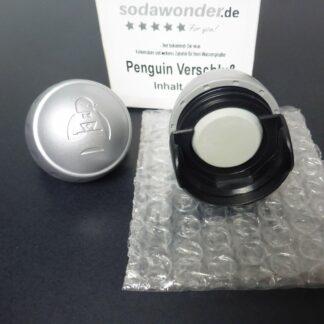 2x Sodastream Glaskaraffe Deckel Champagner Verschluß Ersatzteil Penguin Crystal
