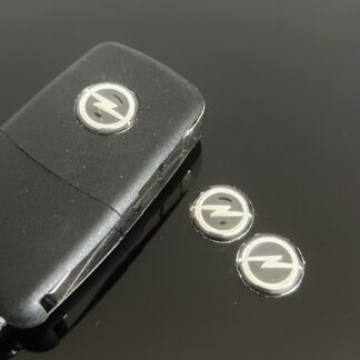1x OPEL Schlüssel 14mm Aufkleber ALU Schlüssellogo Emblem Schriftzug LOGO (Kopie)