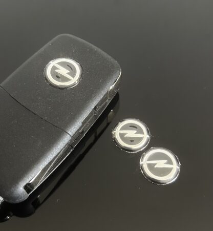 1x OPEL Schlüssel 14mm Aufkleber ALU Schlüssellogo Emblem Schriftzug LOGO (Kopie)
