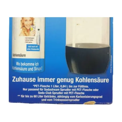Vorteilspack SodaStream SodaClub Reserve-Zylinder & 1L PET Flasche schwarz – Bild 2