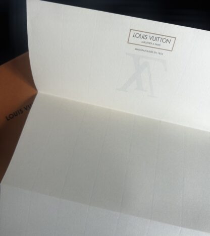 LV Geschenkkarte mit BRIEFPAPIER Karte ORIGINAL Gutschein Kuvert Louis Vuitton 22,5x12cm – Bild 4