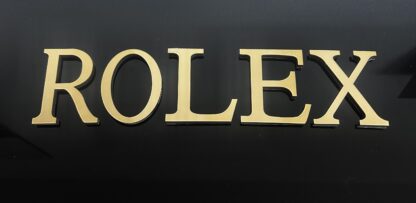 ROLEX Schriftzug 50x10cm Gold Buchstaben selbstklebend sehr selten