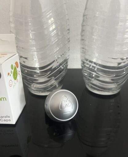 SodaStream 2x Glaskaraffe für Penguin + Champagner Verschluss ORIGINAL Glasflasche – Bild 6